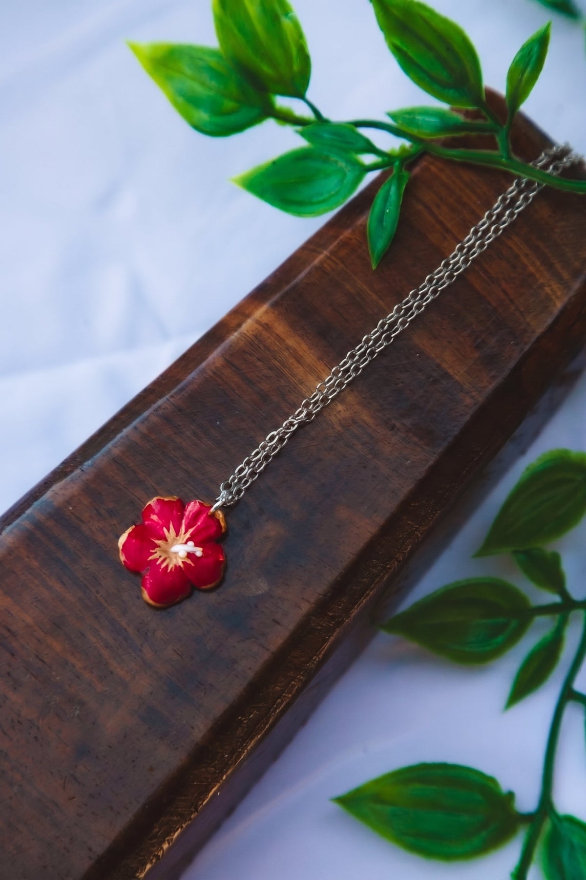 Collier Hibiscus – Petite argentée