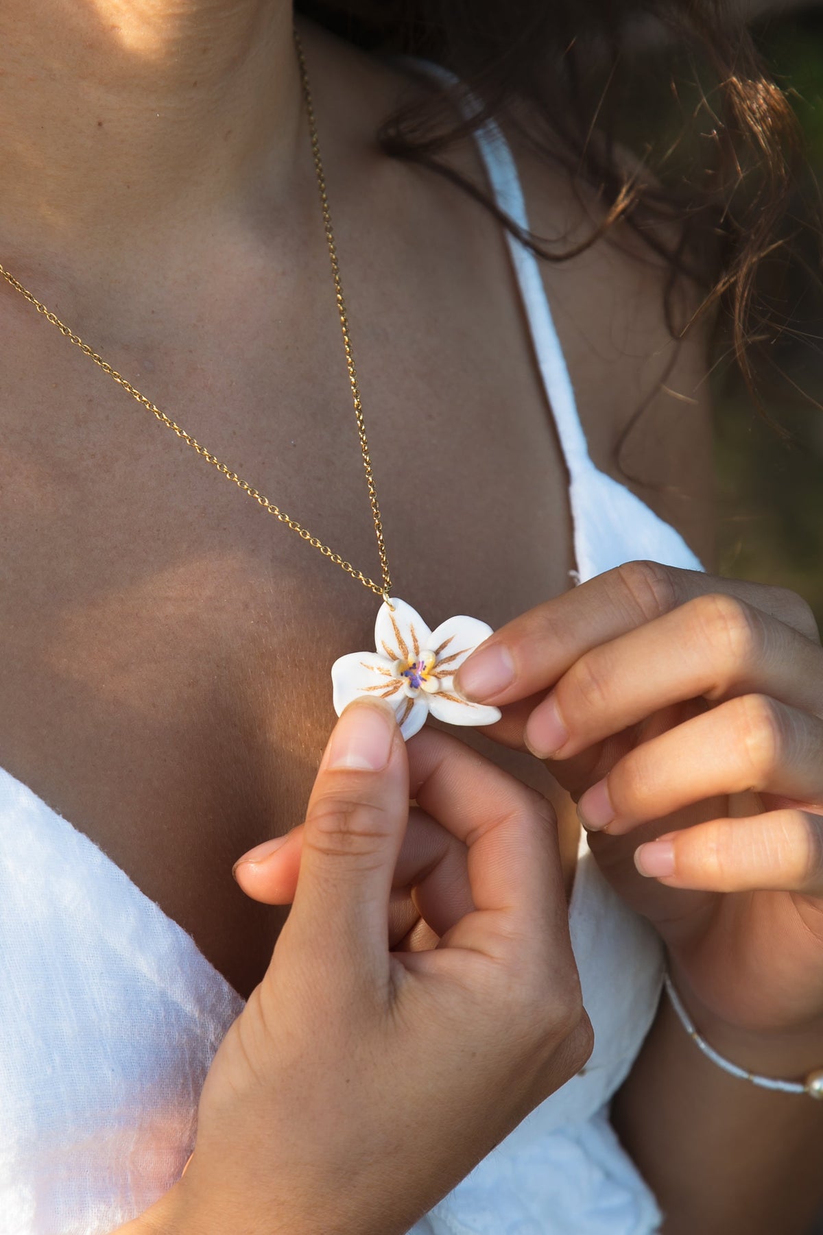 Collier Orchidée – vue 3